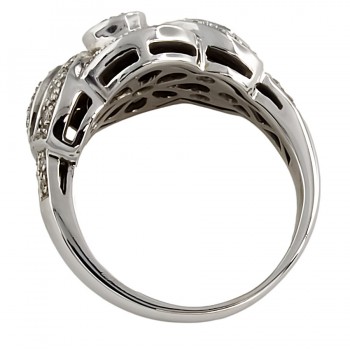 9ct white gold Diamond 0.52cts Cluster Ring size P
